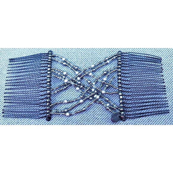 Hairzing Zing Beaded Double Sided Attached Metal Hair Combs Fashion Boho Vintage - Picture 1 of 3